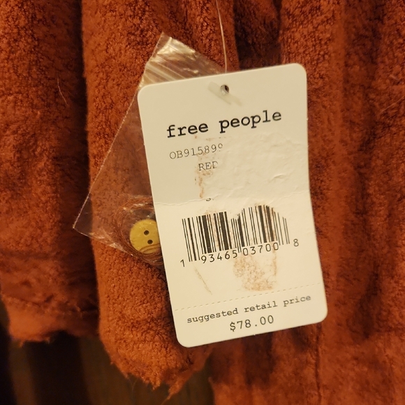 Free People Rust Tie-Front Blouse - Picture 3 of 6